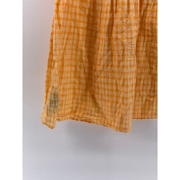 URBAN OUTFITTERS Women’s Yellow Checkered Pixie Milkmaid Mini Dress SZ M - Picture 8 of 11